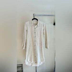 Zara Cream Long Sleeve Dress